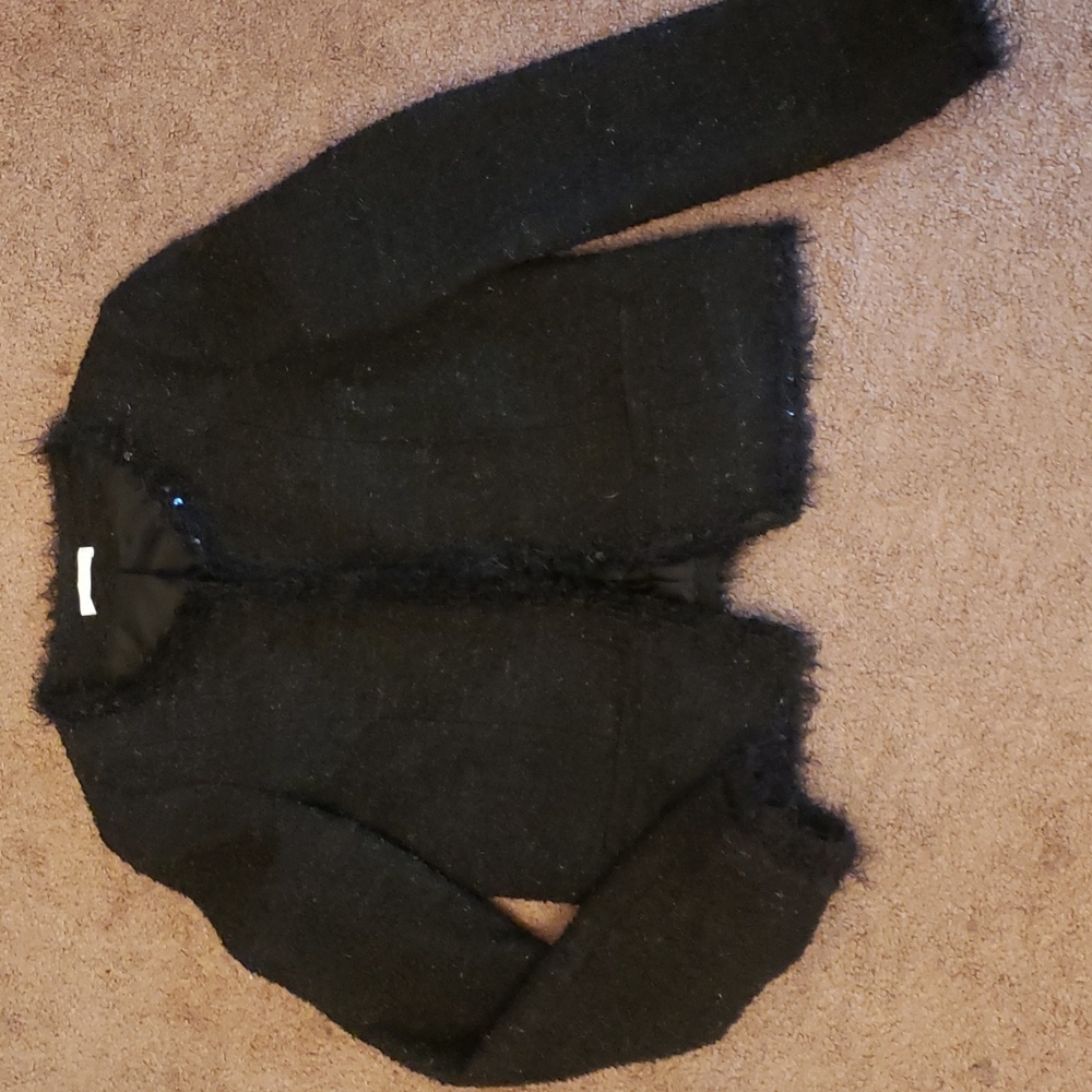 NWOT Women Black Boucle Blazer